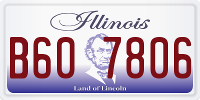 IL license plate B607806