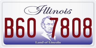 IL license plate B607808