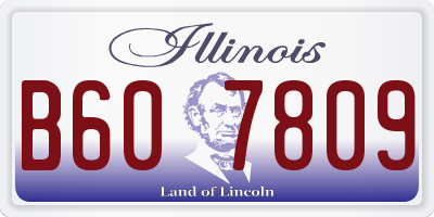 IL license plate B607809