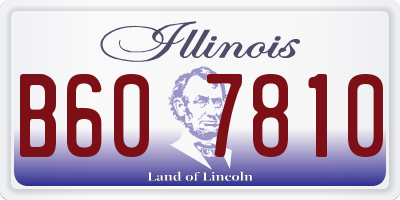 IL license plate B607810