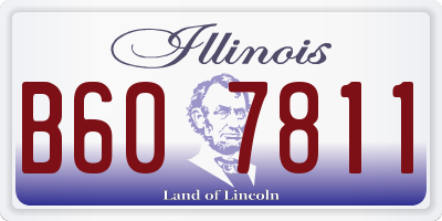 IL license plate B607811