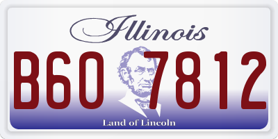 IL license plate B607812