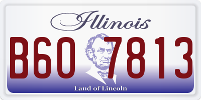 IL license plate B607813