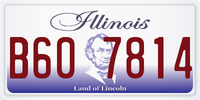 IL license plate B607814