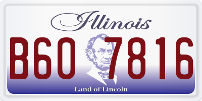 IL license plate B607816