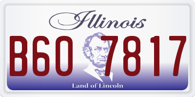 IL license plate B607817