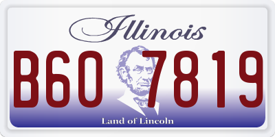 IL license plate B607819