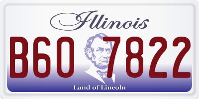 IL license plate B607822