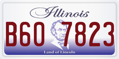 IL license plate B607823