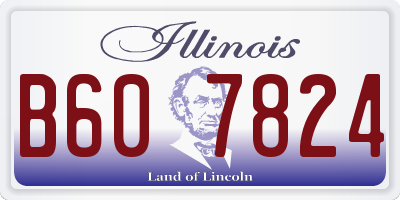 IL license plate B607824