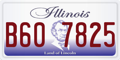 IL license plate B607825