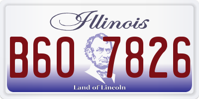 IL license plate B607826