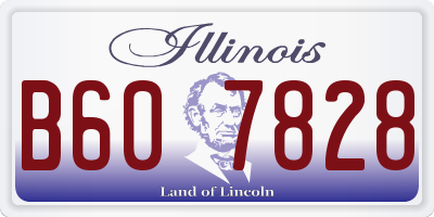 IL license plate B607828