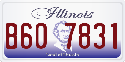 IL license plate B607831