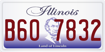 IL license plate B607832