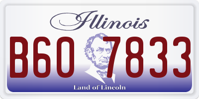 IL license plate B607833