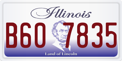 IL license plate B607835
