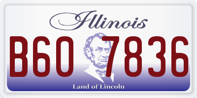 IL license plate B607836