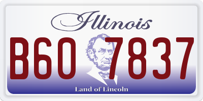 IL license plate B607837