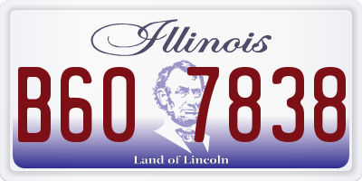 IL license plate B607838
