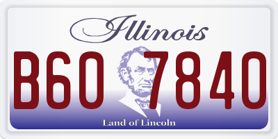 IL license plate B607840
