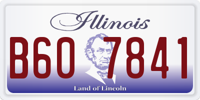 IL license plate B607841