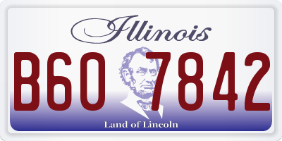 IL license plate B607842