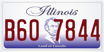 IL license plate B607844