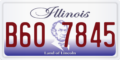 IL license plate B607845