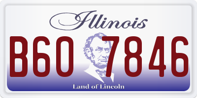 IL license plate B607846
