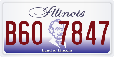 IL license plate B607847