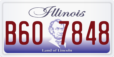 IL license plate B607848