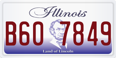 IL license plate B607849