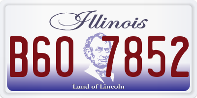 IL license plate B607852