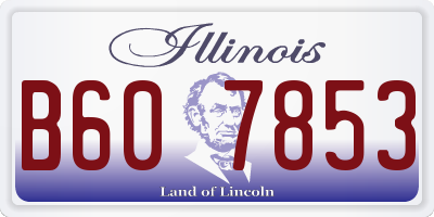 IL license plate B607853