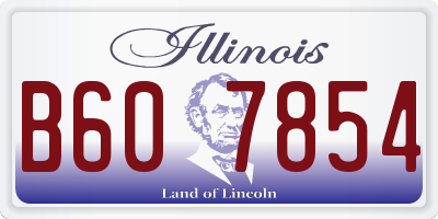 IL license plate B607854