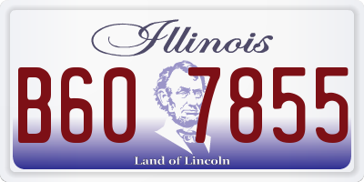 IL license plate B607855