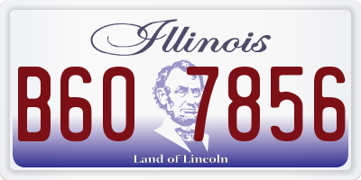 IL license plate B607856