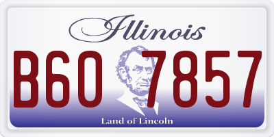 IL license plate B607857