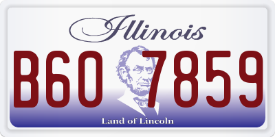 IL license plate B607859