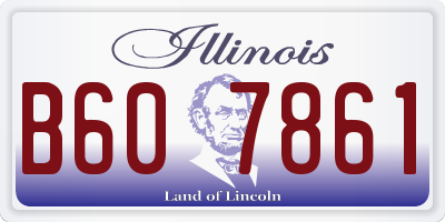 IL license plate B607861