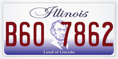 IL license plate B607862