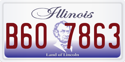 IL license plate B607863