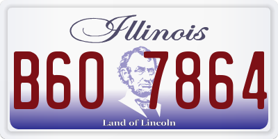 IL license plate B607864