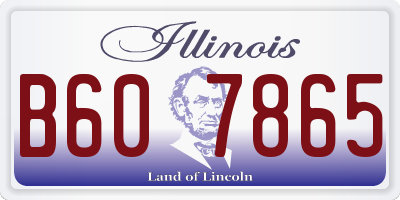 IL license plate B607865