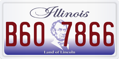 IL license plate B607866