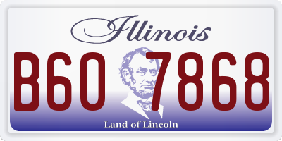 IL license plate B607868