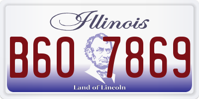 IL license plate B607869