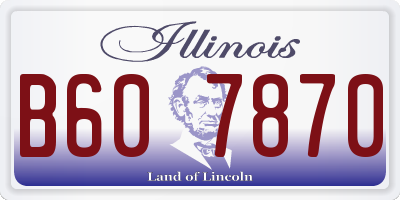 IL license plate B607870