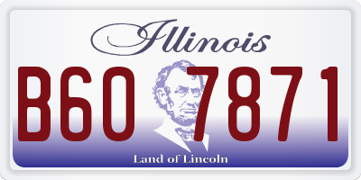 IL license plate B607871